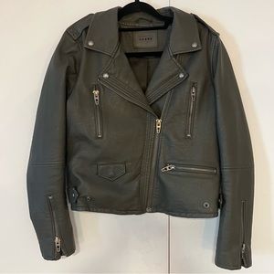 BLANKNYC Dark Olive Green Leather Jacket